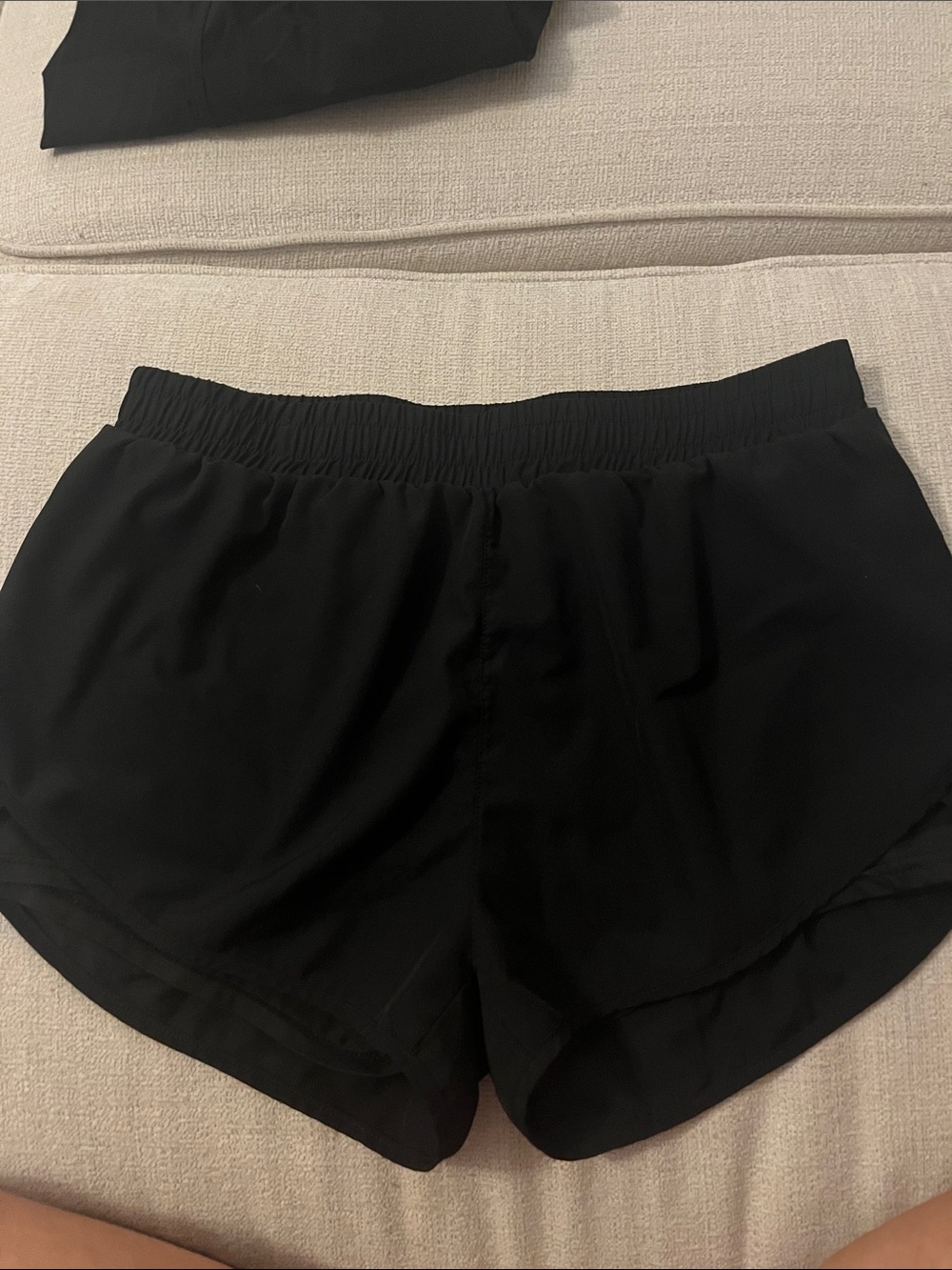 SHEIN Black Women's Athletic Shorts - Elastic Waist Running Shorts